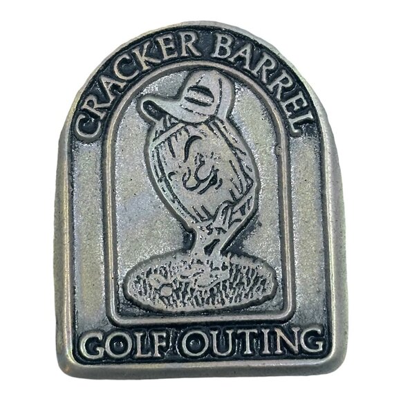 Vintage Cracker Barrel Golf Outing Memorabilia Carson Pewter Plate 10" USA - Picture 7 of 12